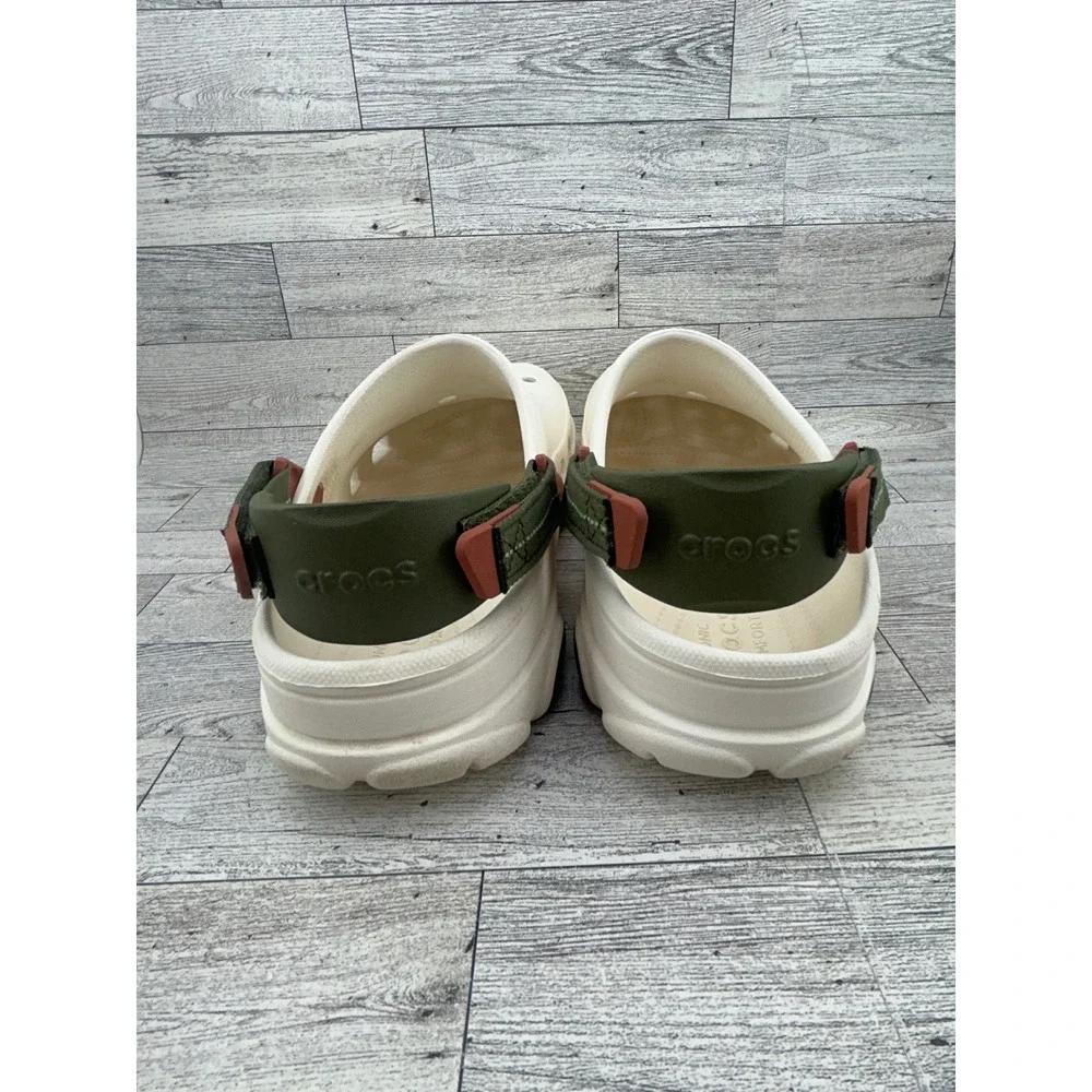 Crocs Classic All-Terrain Clogs Men 10‎ Women 12 Off White Olive Green Burgundy
